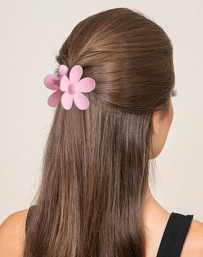 8PCS Hair Clips for Women, Flower Claw Clips for Thick Hair, Non-Slip Hair Accessories with Multi-Styles, Colorful Hair Claw Clips and Variety Pack, Ideal for Girls