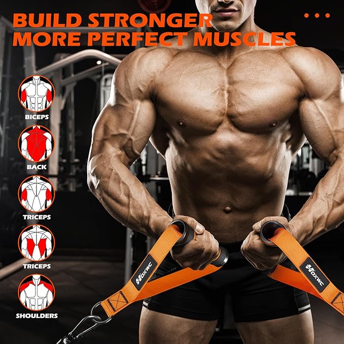 Cable Handles Gym Equipment, Heavy Duty Resistance Band Handles, Replacement Exercise Handles for Cable Machine, Pulley System, Strength Trainer, Pull Down Workout, Home Gym Cable Attachments