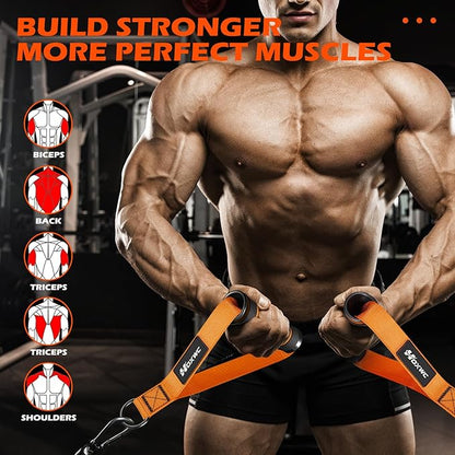 Cable Handles Gym Equipment, Heavy Duty Resistance Band Handles, Replacement Exercise Handles for Cable Machine, Pulley System, Strength Trainer, Pull Down Workout, Home Gym Cable Attachments