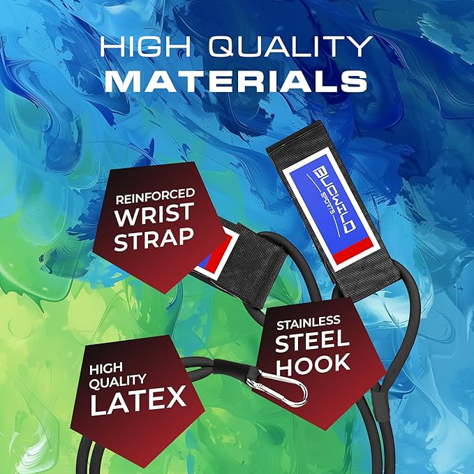 Bucwild Sports Baseball Resistance Bands Youth & Adult Athletes Safely Improve Pitching Throwing Batting & Arm Strength Used by Pitchers Quarterbacks Volleyball Basketball