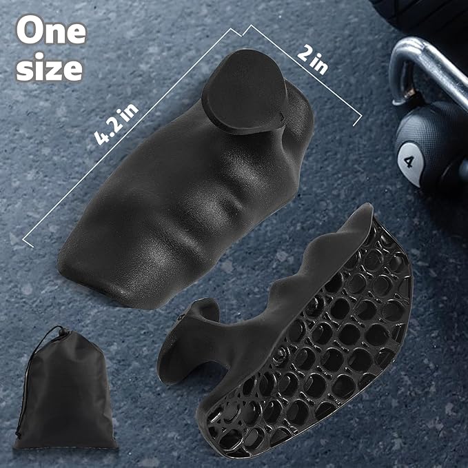 Rubber Gym Grips Fingerless Workout Gym Gloves, Workout Grip for Men Women Crosstraining Hand Palm Protection, Weight Lifting Grips for Bodybuilding, Deadlifts