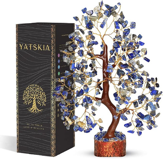 Lapis Lazuli - Chakra Tree, Lapis Lazuli Tree, Lapis Gem, Artificial Trees, Tree of Life, Stone Tree, Gem Stone Decor, Crystal Tree for Positive Energy, Holistic Gifts for Women