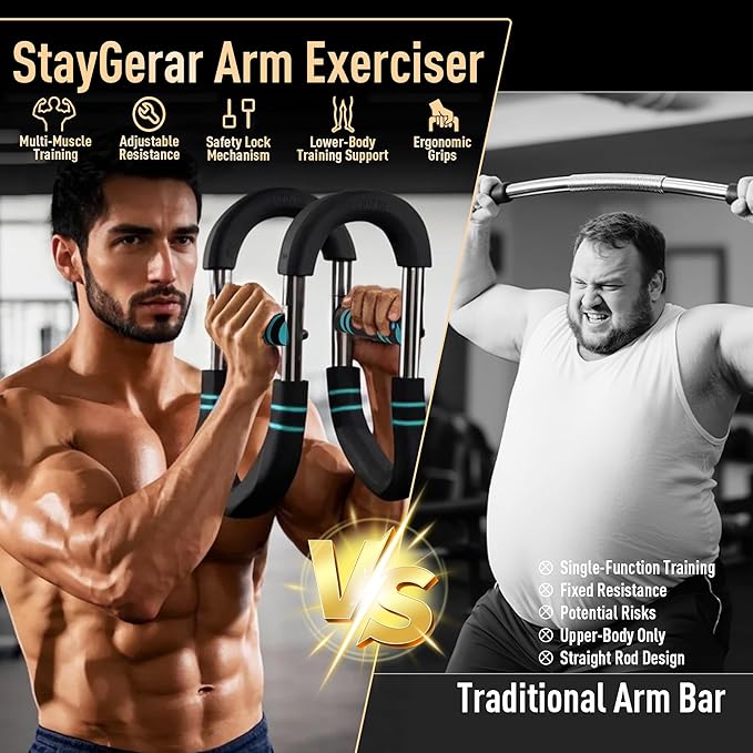 Twister Arm Trainer,Arm Trainer for Men,Arm Trainer Chest Workout,Aurelis Chest Workout,Chest and Arm Trainer,Arm and Chest Muscle Trainer,2-Level Adjustable Resistance