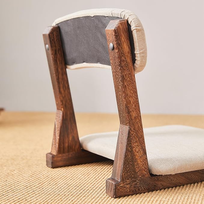 Meditation Chair with Back Support,Japanese Floor Chair,Back Jack for The Floor,Floor Seating,Tatami Floor Seats