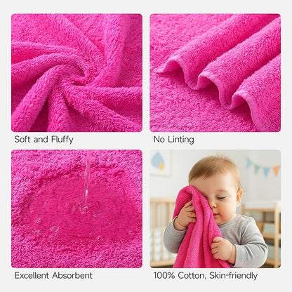 REDKISS Luxury Pink Bath Towel Set of 4, 100% Cotton 900 GSM Premium Bathroom Towels, Ultra Soft, Highly Absorbent & Quick Dry Bath Sheets, No Shedding, Hotel & Home Spa Towel Sets for Adults