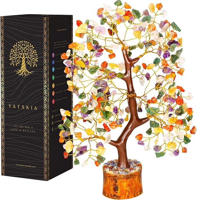 Chakra Tree - Chakra Tree of Life, Healing Crystals, Crystal Tree, Spiritual Gifts for Women Stones, Home Decor Gifts, 7 Chakra Trees of Life