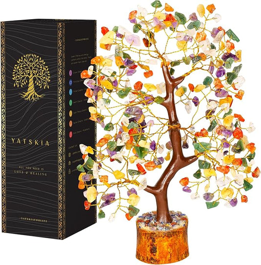 Chakra Tree - Chakra Tree of Life, Healing Crystals, Crystal Tree, Spiritual Gifts for Women Stones, Home Decor Gifts, 7 Chakra Trees of Life