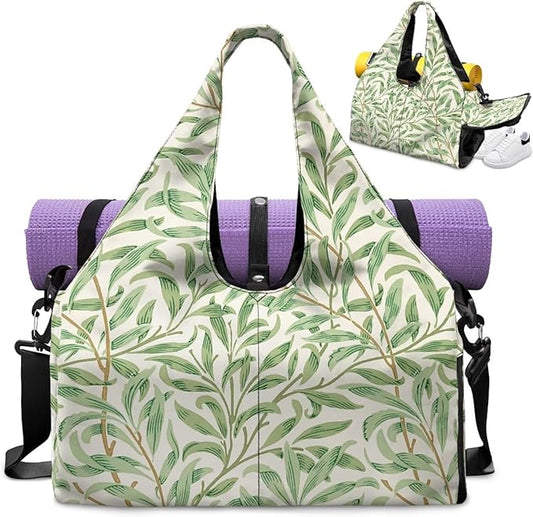Yoga Mat Bag for Women Men Large Carryall Tote with Adjustable Shoulder Strap for Gym Yoga Travel Pilates Office