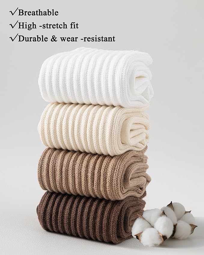 3 Pairs Grip Pilates Socks for Women Non Slip Long Slouchy Socks for Yoga Barre Workout Hospital
