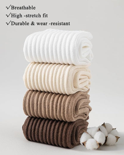 3 Pairs Grip Pilates Socks for Women Non Slip Long Slouchy Socks for Yoga Barre Workout Hospital