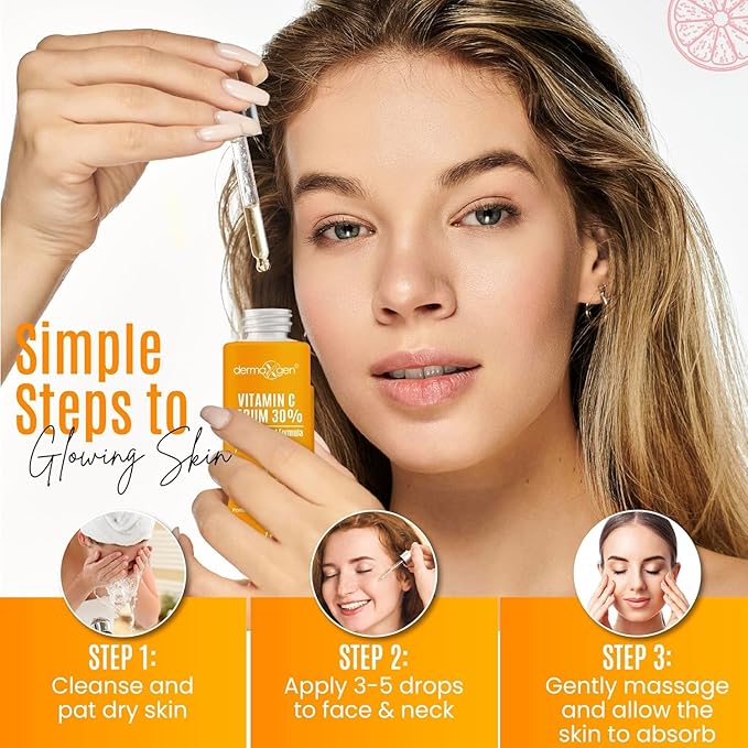 30% Vitamin C Serum (2 Fl Oz) Pure Organic Anti- Wrinkle + Hyaluronic Acid + Retinol + Vitamin E + Vitamin B, Facial Serum For Anti-aging, Wrinkles, And Fine Lines.