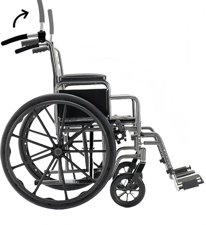Wheelchair Handle Extenders，Adjustable Stroller Extension Rack，Universal Handlebar Extension Push Bar for Wheel Chair & Indoor Exercise Bike for Adults-2 Pack