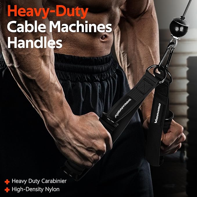 RENRANRING Gym Exercise Handles, Replacement Handle Attachments for Cable Machine Pulleys, Resistance Band and Strength Trainer, Pull Down Workout Accessories, Home Gym Add On Equipment
