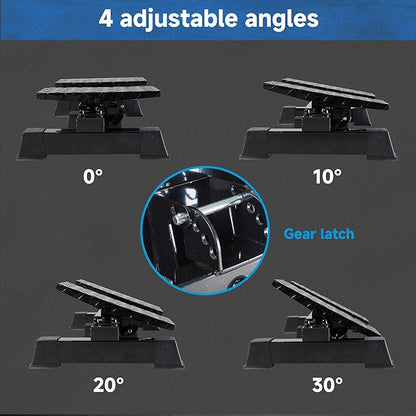 leikefitness Height Adjustable Standing Calf Raise Machine for Calf Stretching, Squat, Foot Stretch, Anti-Slip Slant Board