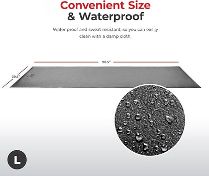 Sunny Health & Fitness Non-Slip Home Gym Mat – Workout Floor Protection Foam Pad for Treadmill, Bike, Elliptical, Yoga and Exercise Equipment or Standing Desk in 4 Size Options