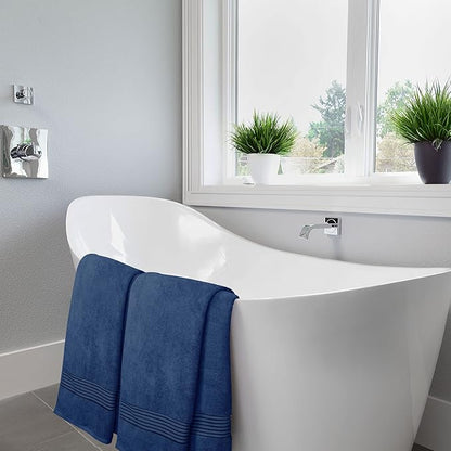 Utopia Towels 4 Pack Bath Towels Set, 27 by 54 Inches, 100% Ring Spun Cotton, Quick Dry, Highly Absorbent, Soft Feel Towels, Perfect for Daily Use, Navy