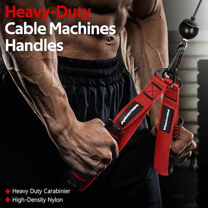 RENRANRING Gym Exercise Handles, Replacement Handle Attachments for Cable Machine Pulleys, Resistance Band and Strength Trainer, Pull Down Workout Accessories, Home Gym Add On Equipment