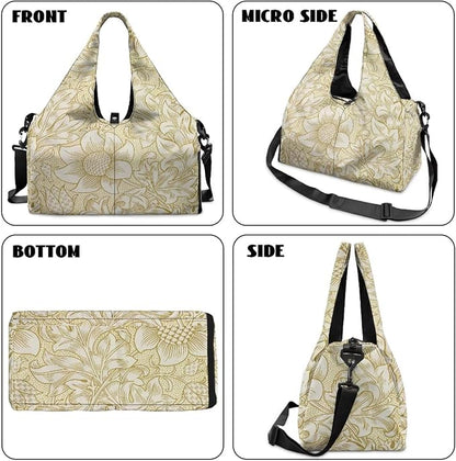 Yoga Mat Bag for Women Men Large Carryall Tote with Adjustable Shoulder Strap for Gym Yoga Travel Pilates Office