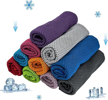 Cooling Towels, Soft Breathable Sweat Ice Towel for Sports, Yoga, Gym, Golf, Camping, Running, Fitness, Workout & More Activities