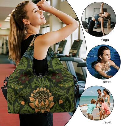 Yoga Mat Bag for Women Men Large Carryall Tote with Adjustable Shoulder Strap for Gym Yoga Travel Pilates Office