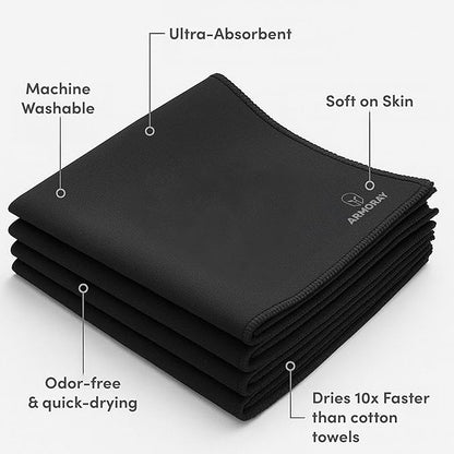 ARMORAY Sweat Absorbing Towel Handkerchief – Quick-Dry Microfiber Gym Towels for Face, Hands & Body – Workout Towel for Men, Sport Rag, Perfect for Tennis, Pickleball & Sauna Use by Women
