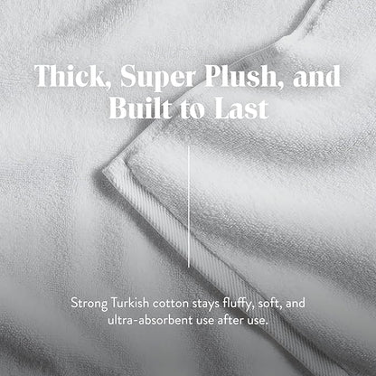 Brooklinen Super-Plush Turkish Cotton Bath Towels Set of 2 Cotton, 820 GSM, Machine Washable, Perfect Bath Towels for Bathroom, Spa & Shower (30" x 58", White)
