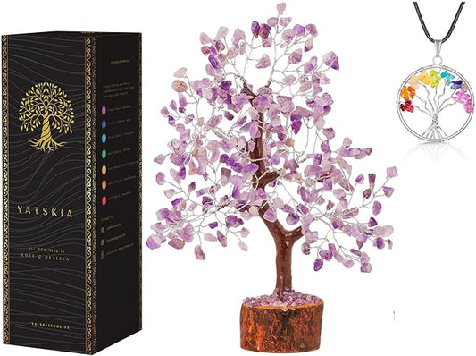 Amethyst Crystal Tree, Healing Crystals, Purple Room Decor, Crystal Decor, Crystal Tree, Purple Desk Accessories, Purple Decor Tree, Spiritual Decor, Feng Shui Decor, Amethyst Crystal Rock Tree 10-12"