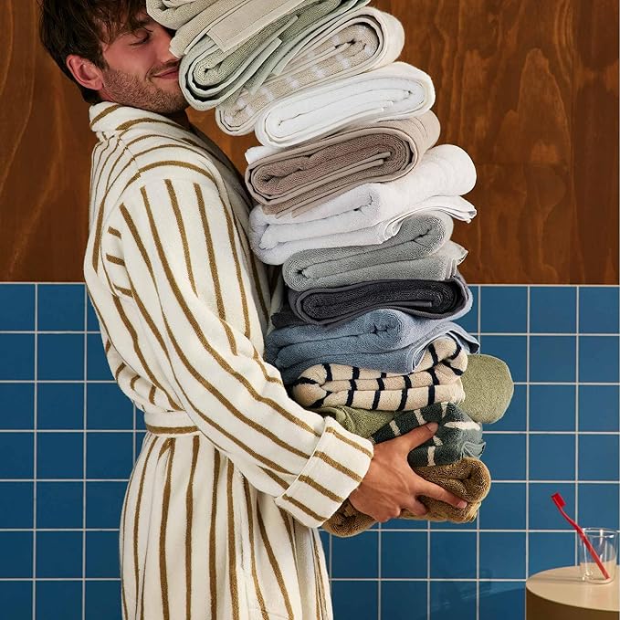 Brooklinen Super-Plush Turkish Cotton Bath Towels Set of 2 Cotton, 820 GSM, Machine Washable, Perfect Bath Towels for Bathroom, Spa & Shower (30" x 58", Driftwood)