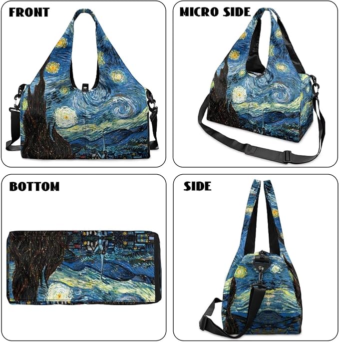 Yoga Mat Bag for Women Men Large Carryall Tote with Adjustable Shoulder Strap for Gym Yoga Travel Pilates Office