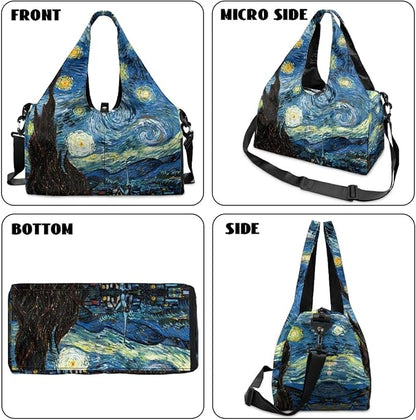 Yoga Mat Bag for Women Men Large Carryall Tote with Adjustable Shoulder Strap for Gym Yoga Travel Pilates Office