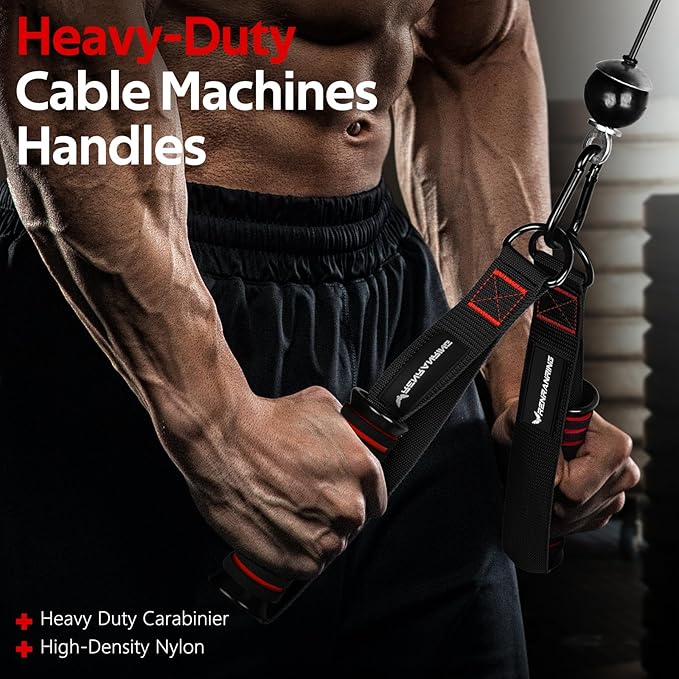 RENRANRING Gym Exercise Handles, Replacement Handle Attachments for Cable Machine Pulleys, Resistance Band and Strength Trainer, Pull Down Workout Accessories, Home Gym Add On Equipment