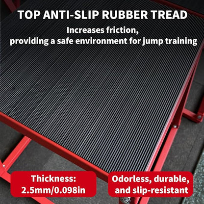 Metal Plyometric Jumping Box,12/18/24/30 Inch Steel Plyo Box Set for Fitness Exercise Home Gym,Single/Set