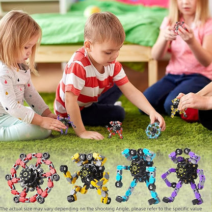 Transformable Fidget Spinners 18-Pack – Sensory Toys for Kids & Adults with ADHD, Autism, Anxiety Relief