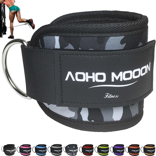Comfortable Adjustable Ankle Straps for Cable Machines Women, Gym Workout Leg Strap, Glute Cuff, Ankle Cuffs for Glute Workouts, Foot Straps for Kickback, One Size Fit All