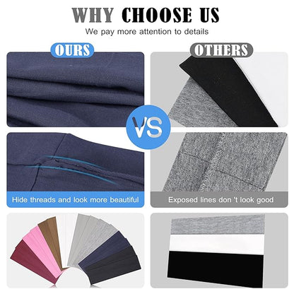 16Pcs Headbands for Women Hair Bands for Women's Non Slip Stylish Sports Hair Soft Cotton Cloth Stretchy Headbands for Women for Yoga Outdoor Exercise Running