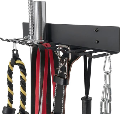 Home Gym Storage Rack, Extra Long 23‘Barbell Rack Weight Room Organizer 11 Prong Gym Equipment Storage Rack for Gym Accessories Like Fitness Bands,Resistance Bands,Straps,Foam Rollers,Barbell
