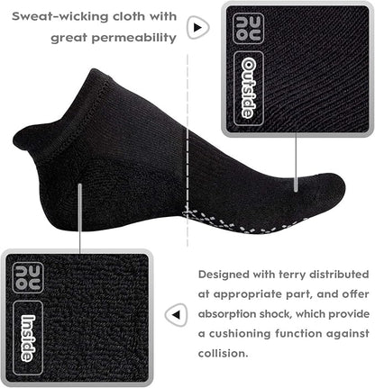 unenow Unisex Non Slip Grip Socks with Cushion for Yoga Pilates Barre Home & Hospital