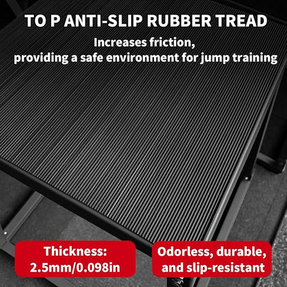 Metal Plyometric Jumping Box,12/18/24/30 Inch Steel Plyo Box Set for Fitness Exercise Home Gym,Single/Set