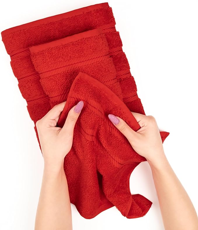 American Soft Linen 35x70 Jumbo Large Bath Towels, 600 GSM 100% Cotton Turkish Bath Sheet, Oversized Luxury Bath Towels for Bathroom Beach and Pool, Red