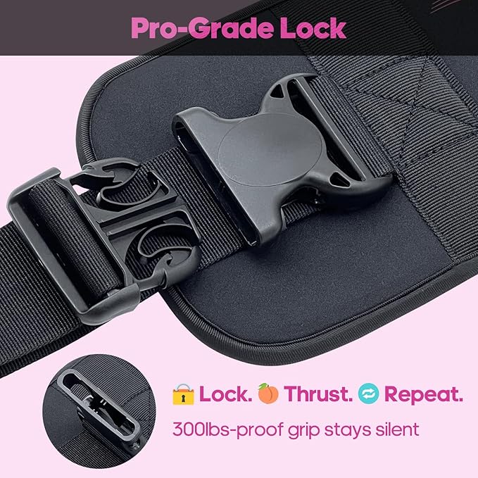 Hip-Thrust-Belt, Foldable Design, Slip-Resistant Padding, Supports 300 lbs, Ideal for Glutes Training with Dumbbells, Kettlebells & Plates, Great for Gym & Home Hip Thrust Workouts