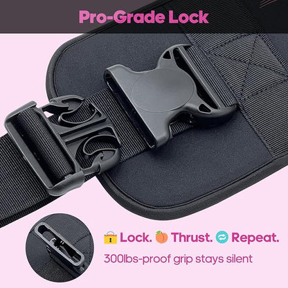 Hip-Thrust-Belt, Foldable Design, Slip-Resistant Padding, Supports 300 lbs, Ideal for Glutes Training with Dumbbells, Kettlebells & Plates, Great for Gym & Home Hip Thrust Workouts