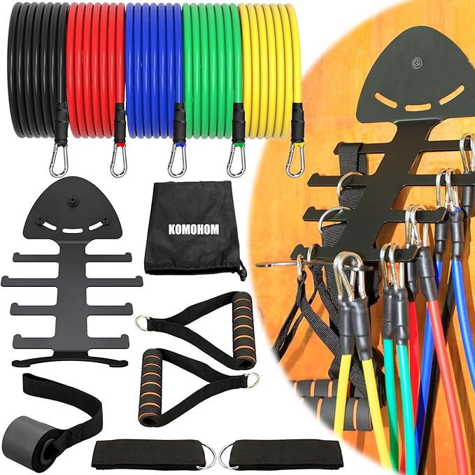 Resistance Band Storage Rack， Resistance Band Hanger Gym Organization for Home Gym Resistance Band Holder，Workout Band Rack ﻿