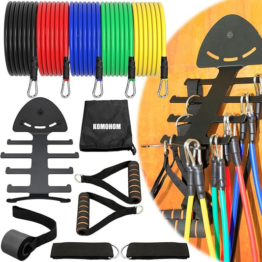 Resistance Band Storage Rack， Resistance Band Hanger Gym Organization for Home Gym Resistance Band Holder，Workout Band Rack ﻿