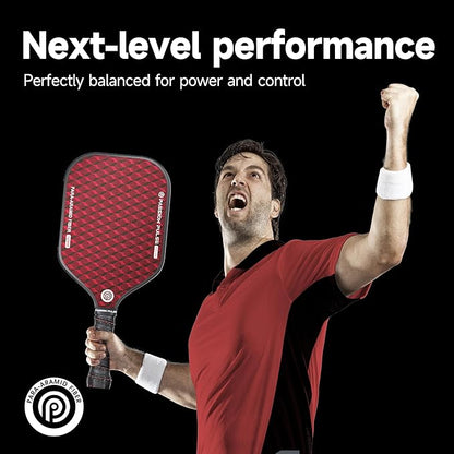 Pickleball Paddles 2025,Raw Carbon Fiber Surface（CFS） 16mm T700 High Grit & Spin, Pro Pickle Ball Paddles Designed for Ultimate Spin & Consistency