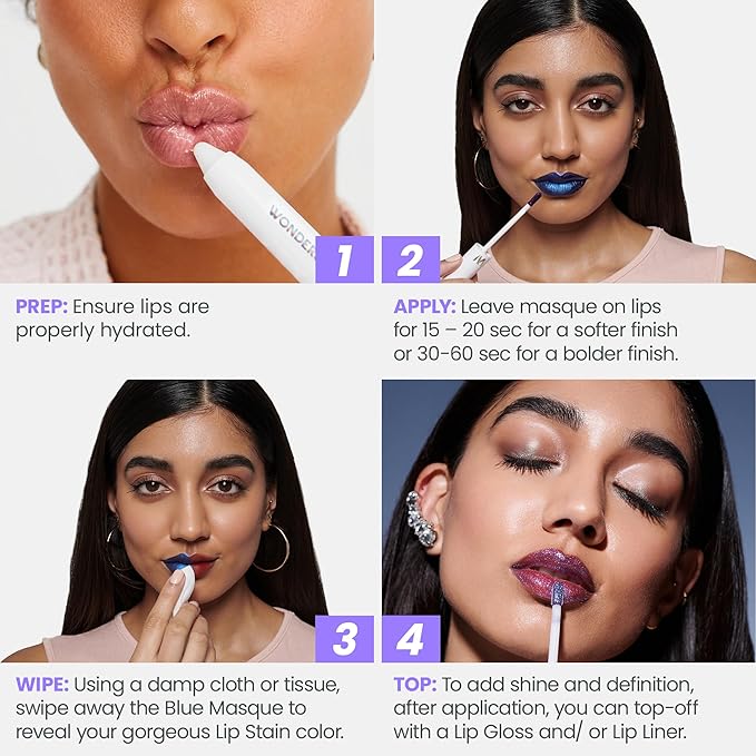 Wonderskin Wonder Blading All Day Lip Stain Peel Off Masque - Long Lasting, Waterproof and Transfer Proof Red Lip Tint, Matte Finish Peel Off Makeup (Divine Masque)