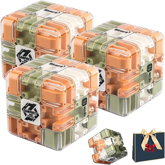 Large Labyrinth 3D Puzzle Maze Cube, 3D Magic Cube Maze Ball Puzzle, Engaging Brain Teaser Magic Cube, Handheld Fidget Game for Anxiety Relief (A-3PCS)
