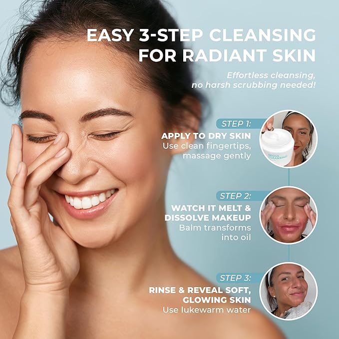 The Beauty Spy Seoul Cleansing Balm-To-Oil Make Up Remover | 3-In-1 Formula - Cleanses, Removes Makeup & Moisturizes Skin | Korean Makeup Remover Balm | Safe on Skin | 30ml/1.01 Oz