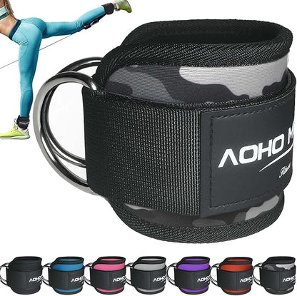 Ankle Strap for Cable Machine Attachments, Gym Accessories for Women and Men, Neoprene Ankle Cuffs for glute Kickback, Leg Workouts ande Booty Hip Abductors Exercise