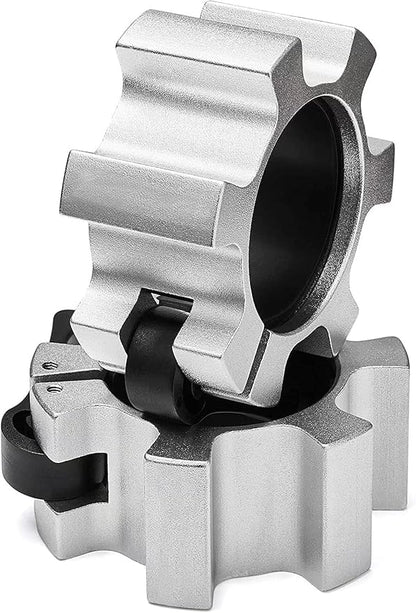 Metal Olympic Barbell Clamps 2inch Heavy Duty Exercise Collars,Weight Clips for 2" Barbell,Quick Release Weight Clamps for Weightlifting, Olympic Lifts Strength Fitness Training 1 Pair