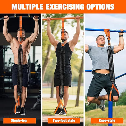 Pull Up Assistance Bands,Up to 300 lbs Assistance,Adjustable Heavy Duty 4 Pull Up Bands with Handle and Door Anchor for Home Gym Fitness Exercise Strength Training Workout Equipment